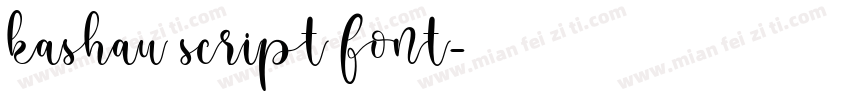 kashau script font字体转换
